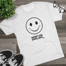 Load image into Gallery viewer, Keep On Smiling Men's Tri-Blend Crew Tee