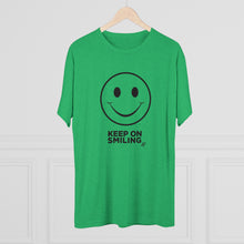 Load image into Gallery viewer, Keep On Smiling Men's Tri-Blend Crew Tee