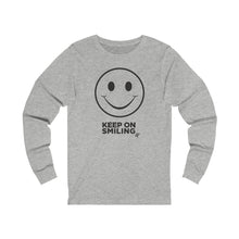 Load image into Gallery viewer, Keep On Smiling Women's Active Long Sleeve Tee- Black Image
