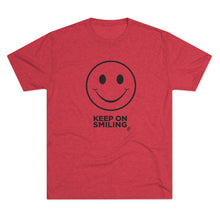 Load image into Gallery viewer, Keep On Smiling Men&#39;s Tri-Blend Crew Tee
