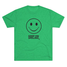 Load image into Gallery viewer, Keep On Smiling Men&#39;s Tri-Blend Crew Tee
