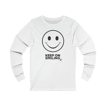Load image into Gallery viewer, Keep On Smiling Women's Active Long Sleeve Tee- Black Image