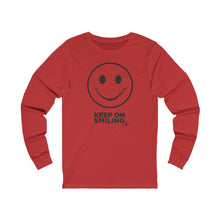 Load image into Gallery viewer, Keep On Smiling Women's Active Long Sleeve Tee- Black Image