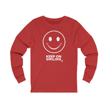 Load image into Gallery viewer, Keep On Smiling Women's Active Long Sleeve Tee- White Image