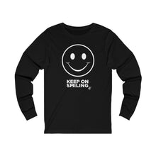 Load image into Gallery viewer, Keep On Smiling Women's Active Long Sleeve Tee- White Image