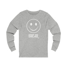 Load image into Gallery viewer, Keep On Smiling Women's Active Long Sleeve Tee- White Image