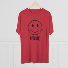 Load image into Gallery viewer, Keep On Smiling Men's Tri-Blend Crew Tee