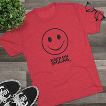 Load image into Gallery viewer, Keep On Smiling Men's Tri-Blend Crew Tee