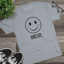 Load image into Gallery viewer, Keep On Smiling Men's Tri-Blend Crew Tee