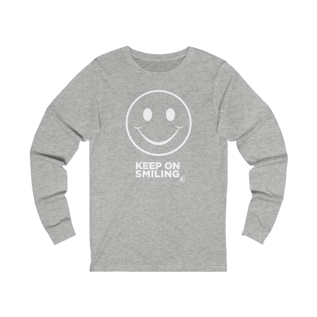 Keep On Smiling Women's Active Long Sleeve Tee- White Image